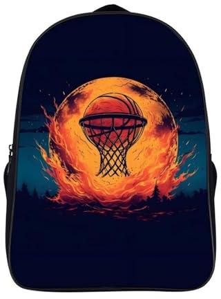Élégant Décontracté Sacs Dos Imprimé sports de balle Pour Ado Et Adultes 3D École Sacs Panier de basket-ball 3D Imprimé Sacs D'école 2 Compartiment-16,pour L'école Les Voyages Les Affaires