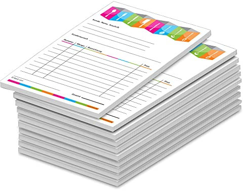 PRICARO Bestellannahmeblock Bunt, A5, 10 Stück