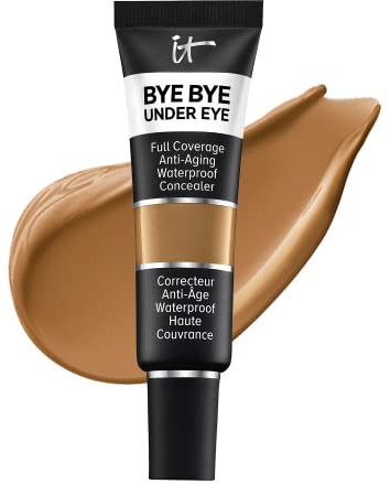IT Cosmetics, Correcteur Anti-Âge Bye Bye Under Eye, Haute Couvrance, Waterproof, Enrichi en Peptides, Collagène & Acide Hyaluronique, 12 ml, Teinte : Rich 35.5