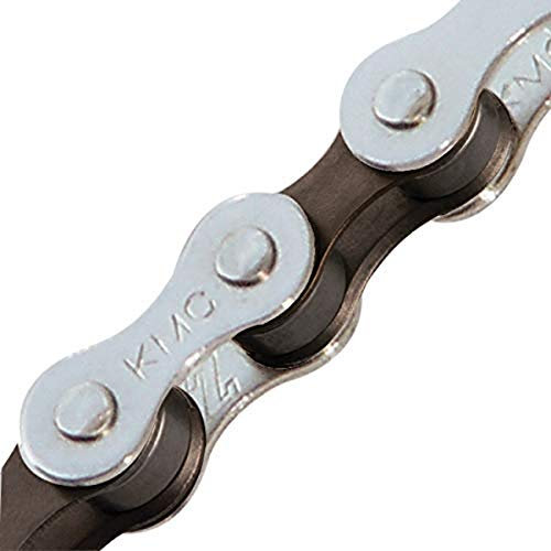 KMC Unisex's S1 x 112L, NP/BR Single Speed, e1, silber/braun