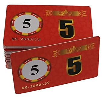 TX GIRL 10pcs / Set Jetons De Poker en Plastique Rectangulaire Jetons De Poker Coin Mahjong Chips Chess Board Salle Chips Jeu Spécial Chips 86 * 54 * 0.76mm (Color : 5)