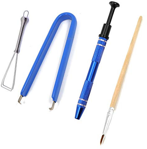 Byhoo Kit de lubricación para Teclado de 4 Piezas, Abridor de interruptores,Estación de lubricación, Extractor de Teclas para Teclado mecánico,para Cherry MX Gateron Kailh,Limpiador de Teclado