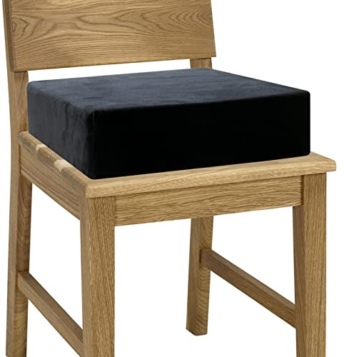 QMBasic SITZERHÖHUNG 40 x 40 x 10 cm | Orthopädisches Sitzkissen mit Schaumkern | Samtbezug | Aufstehkissen Aufstehhilfe Soft Weich Dick Hoch