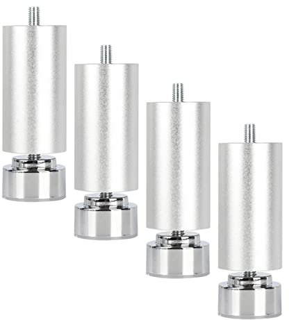 Xrdbfd 4x Furniture Feet Metal, Industrial Table Legs With M10 Bolts, Adjustable Sofa Feet, Diy Cabinet Support Legs, Non-slip and Silent, Maximum Load-bearing 100kg,Silver-30cm/12in