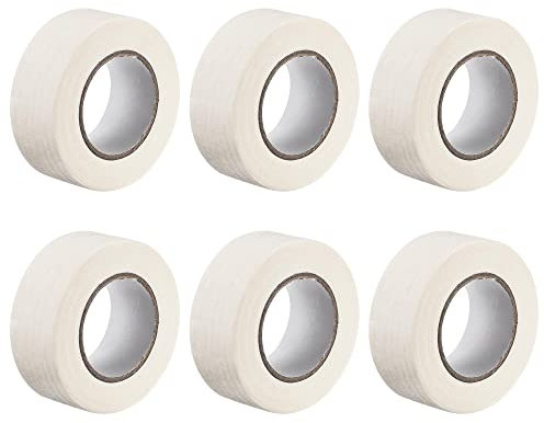 sourcing map 20m x 25mm Krepppapier Klebeband Weiß, 6 Rollen Universal Maler Kreppband Selbstklebend Malerkrepp Abklebeband für Malerarbeiten Dekoration zum Streichen Lackieren Renovieren