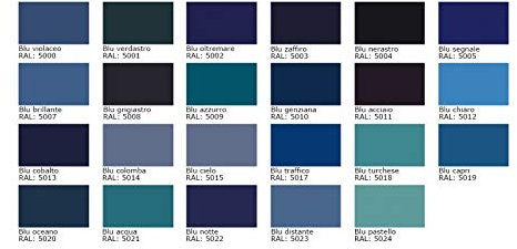 ZAMBOTTO VERNICI Smalto sintetico (FLATTING) satinato RAL per legno da interni ed esterni (5L, RAL 5000 BLU)