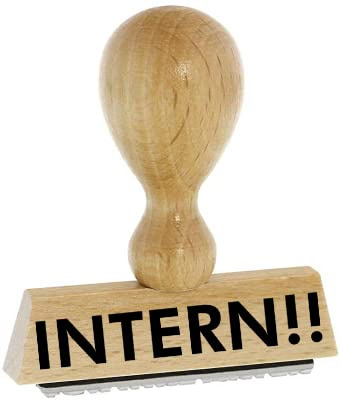 Lagerstempel/Lagertext – INTERN - von Kaufhaus2010 Buchenholzstempel – Lagertextstempel zur Kennzeichnung von Rechnungen und anderen Dokumenten 4 cm lang