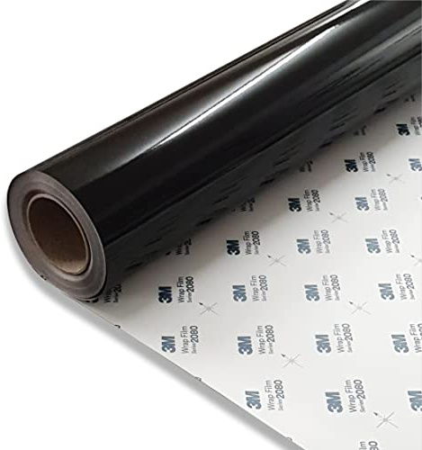 FOLIESTA 54,24€/m² 3M 2080 G12 schwarz Glanz 152cm x 20cm Autofolie Carwrapping Folie 3D verformbar Luftkanäle