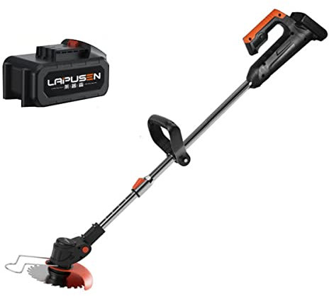 Cordless Grass Trimmer, String Trimmer Electric Handheld Garden Lawn Mower, Bdjustable Length 36V Grass Trimmer and Edger for Lawn Trimming, Gardening, 2 Battery and Charger Included