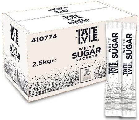 Ttate & Llyle Granulated White Sugar Sticks| Natural Taste of Pure Cane Sugar| 1000 Sticks | 2.5kg