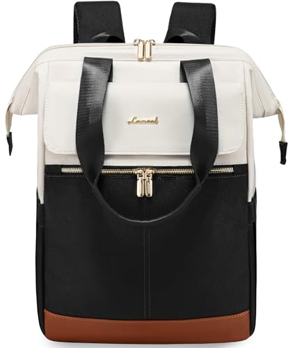 LOVEVOOK Rucksack Damen Groß, Laptop Rucksack mit Laptopfach 17 Zoll, Reiserucksack Damen Wasserdicht, Große Handtasche Backpack Travel, Schultasche Modern, Business Handgepäck für Reise Urlaub Büro