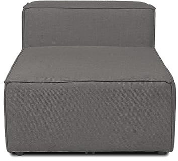 Home Deluxe - Mittelsofa Verona - Anthrazit, ca. 87 x 70 x 120 cm, Sitzhöhe: 46 cm, Sitztiefe: 80 cm I Modulares Sofa Modulsofa Ecksofa Wohnlandschaft
