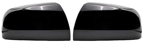 KYYET Paar Außenspiegelabdeckung passend für Vauxhall Zafira B MK2 2009 2010 2011 2012 2013 2014 Seitenspiegelkappe (Hochglanz Schwarz)
