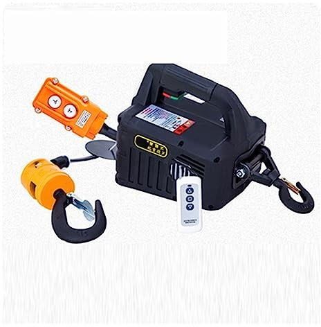 500 kg Ferngesteuerter Kranaufzug, Drahtseil-Elektroaufzug, Aluminium-Shell-Aufzug, Kleiner Haushalt-Kranaufzug für den Innenbereich (Farbe: manuell, Größe: 300 kg 11,8 m) (3 in 1