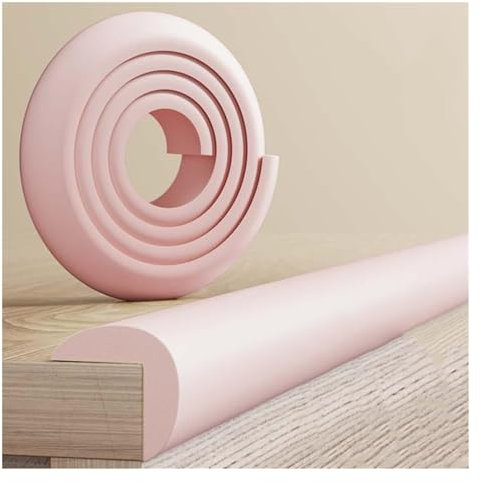 Kantenschutz Baby aus Schaumstoff Schaumstoff-Sicherheitsstreifen, Ecken- Und Kantenschutz, Selbstklebender Antikollisionsstreifen for Glastisch, Möbel, Kamin, Eckenschutz for Kinder (Color : Pink,