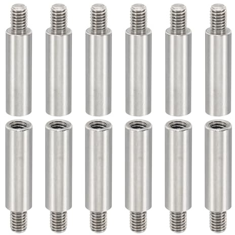 PATIKIL 24 Stück M4 Abstandshalter, M4 20+6mm Distanzhalter Edelstahl Gewindeabstandshalter Schrauben-Set 4mm ID 6mm OD Metrische männliche weibliche Gewindeadapter für Leiterplatte