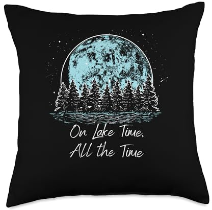 On Lake Time All the Time Traveler Lakes Exploration Lagoon Throw Pillow
