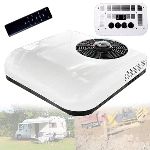 Aire acondicionado de techo eléctrico para autocaravana, aire acondicionado de 12 V/24 V, aire acondicionado para camión, aire acondicionado para vehículos recreativos, aire acondicionado,White-24V