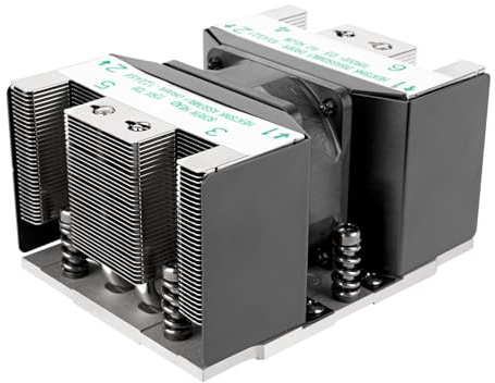 SilverStone Technology XE02-SP5, 2U Kleiner Server/Workstation CPU Kühler für AMD SP5 Sockel, SST-XE02-SP5B (Schwarz+Schwarz)