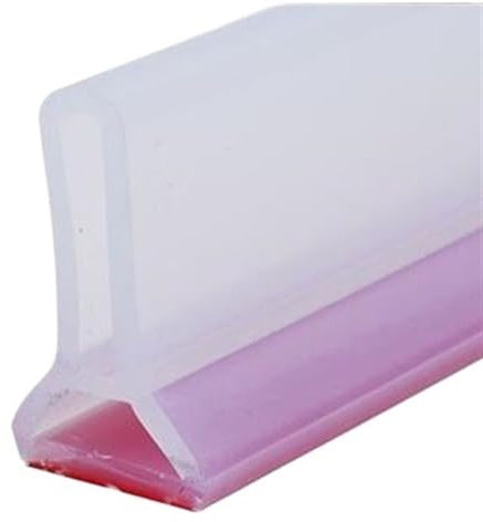 Joint Porte Douche Barrière de stoppeur d'eau en Silicone for salle de bain, hauteur 50mm, antidérapante, séparation sèche et humide, bande pliable, protection contre les éclaboussures d'eau d'évier(T