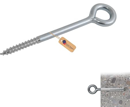 GeZu Impex Boulon à oeil 120 mm | Galvanisé Boulons à anneau à œil à tige à vis Fermée Robuste