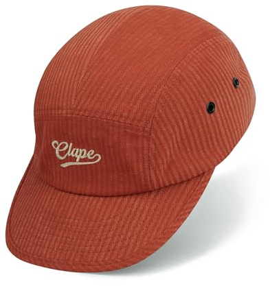 CLAPE Basecap män kvinnor 5 panelkeps platt brätte basebollkeps bomull mjuk justerbar unisex löpande mössa lätt utomhus sport keps