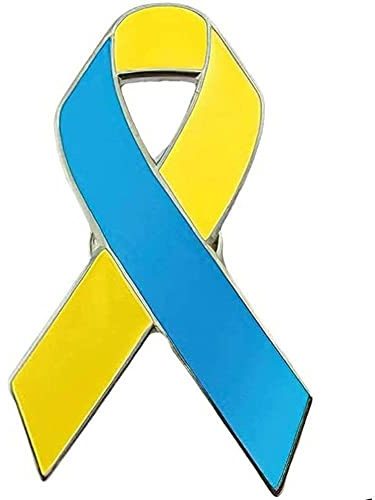 HiyyFloy Ukraine Flag Brooch Ukraine Ribbon Pin Ukrainian Flag Peace Knot Brooch Patriotic Badge for Ukraine Awareness