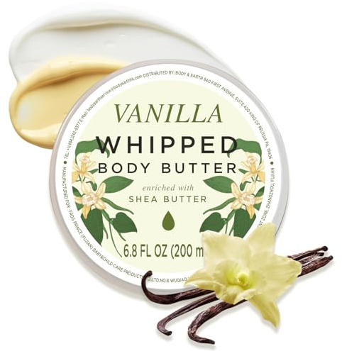 Princess Belle Karité Vanilla Body Butter Moisturising Dry Skin Body Care Vanilla Fragrance Leaves Moisture and Soft 200ml