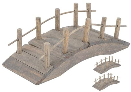 LIFKOME 3pcs Wooden Arch Bridge for Dollhouse and Zen Garden Easy Assembly Versatile Use for Creative Play and Landscaping