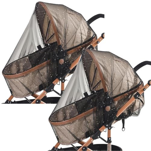 2 Piezas Mosquitera Carro Bebe Universals, Mosquitera Elástica para Cuna, Cochecito Bebe, Malla Antimosquitos