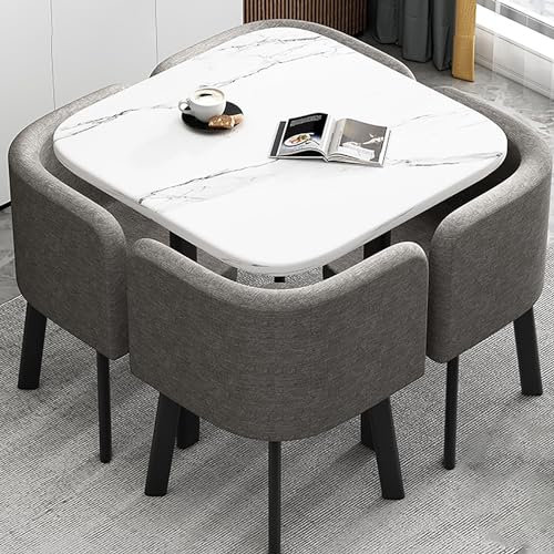 Modernes Bürotisch und Stuhl-Set mit Couchtisch, runder Empfangstisch für Büro, Konferenztisch, 80 cm, B1