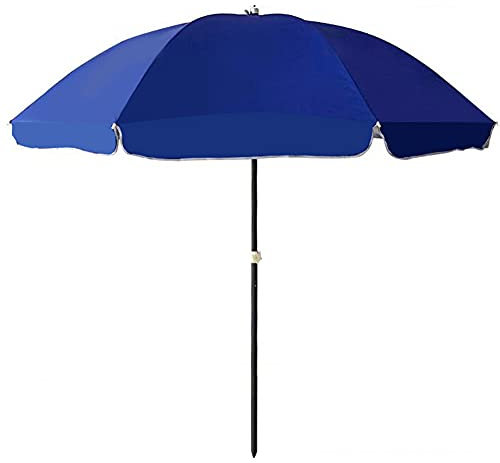 HUIBBGO Ombrellone da Giardino con manovella, ombrellone da Giardino da 8 Piedi/2,4 m, per Patio, Giardino, terrazza, Bordo Piscina, 8 Stecche