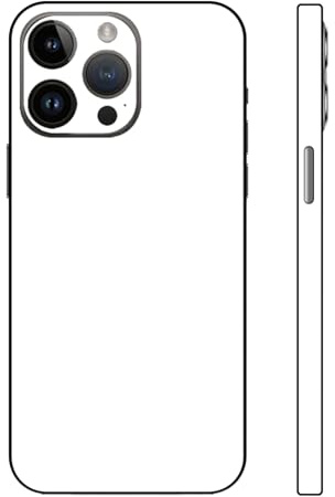 Skin Wrap Compatible with iPhone 15 Pro Max, Vinyl Decal Sticker Cover Protective Film for Phone Back, Camera, Frame (White)