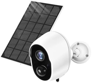 VEKELETE Caméra de Surveillance extérieure Tuya Smart 9000 mAh, Batterie Rechargeable, 3,5 W, Solaire, IP65, WiFi, 3 MP, sirène(Solar Camera)