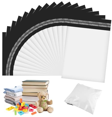 100 Stück Versandtaschen Kleidung, 20x30 cm Versandtüten für Kleidung, Wasserdichte Versandbeutel, Selbstklebende Versandbeutel Plastik Versandtaschen für Warenverpackung, Logistik Und Transport