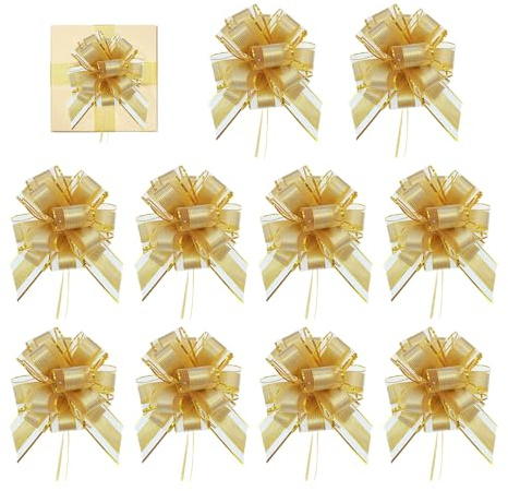 YZROHYI 10 Piezas Lazos Grandes para Regalo 17 cm,Decoracion Coche Boda Lazos Navidad,Lazos para Envolver Regalos,Lazos Cumpleaños,Lazos Fiesta Colores,Lazos Manualidades para Celebración Cestas