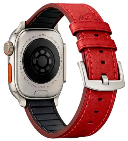 Bracelet Compatible avec Apple Watch Cuir Véritable Réglable 42mm 44mm 45mm 46mm 49mm Bracelet Élégant pour Apple Watch Series 11 10 9 8 7 6 SE Ultra 3 Femme Homme