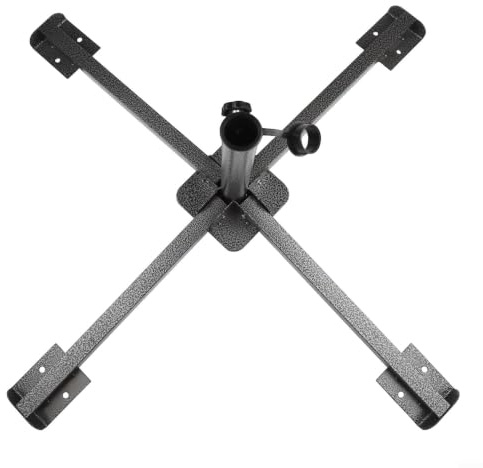 Homeponnew Pied de parasol pliable en acier robuste pour l'extérieur – Trou central réglable (3,2 cm), portable et pliable pour jardin, plage et camping