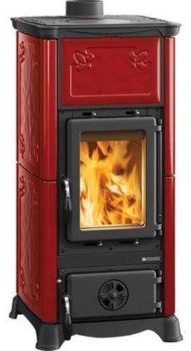 1 PZ STUFA LEGNA EMILIANA LA NORDICA BORDEAUX KW 6,5 MM 453X490 H.MM 950 Colore Bordeaux NextradeItalia Mod.FERX.VIRXDTXAXE