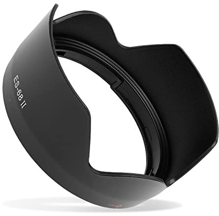 CELLONIC ES-68 II Lens Hood Compatible for Canon EF 50mm f/1.8 STM Plastic Bayonet Flower/Tulip/Petal Sun Shade Protector Cover