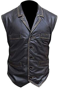 Cullen Bohannan Hell on Wheels Distressed Brown Leather Vest (4XLarge)