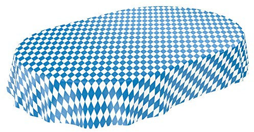 ANRO Wachstuch Tischdecke Wachstuchtischdecke Wachstischdecke Bayern Bayerische Raute Oktoberfest Oval 180x140cm