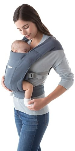 Ergobaby Embrace Babytrage für Neugeborene 3,2-11,3 kg, Oxford Blue