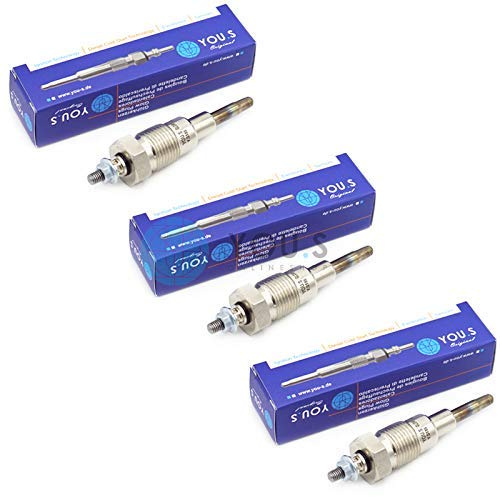 3 x YOU.S Original 10,5 V Glühkerzen Komplettlänge [mm]: 87 für Oldtimer Traktor