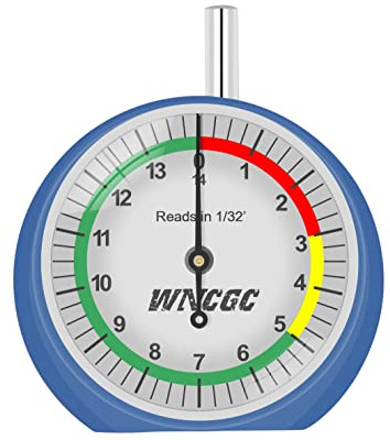 WNCGC Tire Tread Depth Gauge, Dial Type Tire Depth Gauge with Color Coded Professional for Motorcycle, Car,Truck or Bus