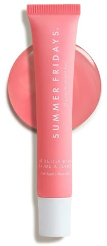Summer Fridays Tinted Lip Butter Balm - Conditioning Vegan Lip Balm for Instant Moisture, Shine & Hydration - Sheer-Tinted, Soothing Skincare - Pink Sugar (.5 Oz)