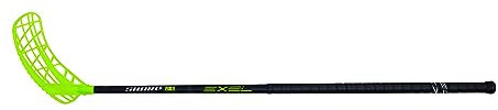 Exel | Floorball Schläger/Unihockey Stock Sharp, Black, High Level Composite/Glassfibre (rechte Hand Oben, Linksauslage, Schaftlänge 96 cm, Gesamtlänge 107 cm)