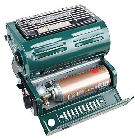 Calentador de gas para camping con mango portátil, calentadores de gas portátiles para el hogar, calentador de butano móvil, calentador y estufa de propano compacto 2 en 1 (color: calentador de b