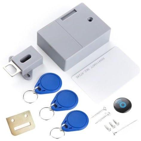Qutsvosh RFID Electronic Cabinet Lock Electronic Dark Lock Hidden DIY for Wooden Cabinet Locker Drawer Shoe Cabinet Drawer Lock Easy Install