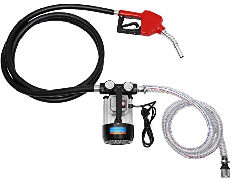 SUBKUDY Bomba Gasoil Eléctrica Automática Fuel Diesel Con Pistola 200W Motor Monofásico 60L/Min DirmeTre Anterior 230V Bombas de Combustible Para Auto